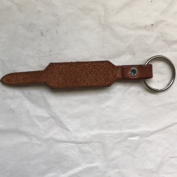 MET-RX tan leather weightlifting belt keychain - Picture 6 of 7